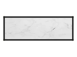 New vidaxl Mesa consola 100x35x75 cm vidro temperado Branco