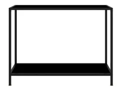 Discount vidaxl Mesa consola 100x35x75 cm vidro temperado Preto