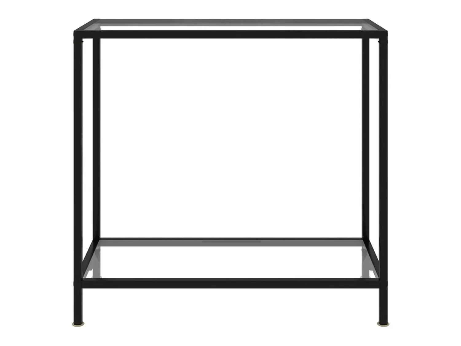 Consola|vidaxl Mesa consola 80x35x75 cm vidro temperado Transparente