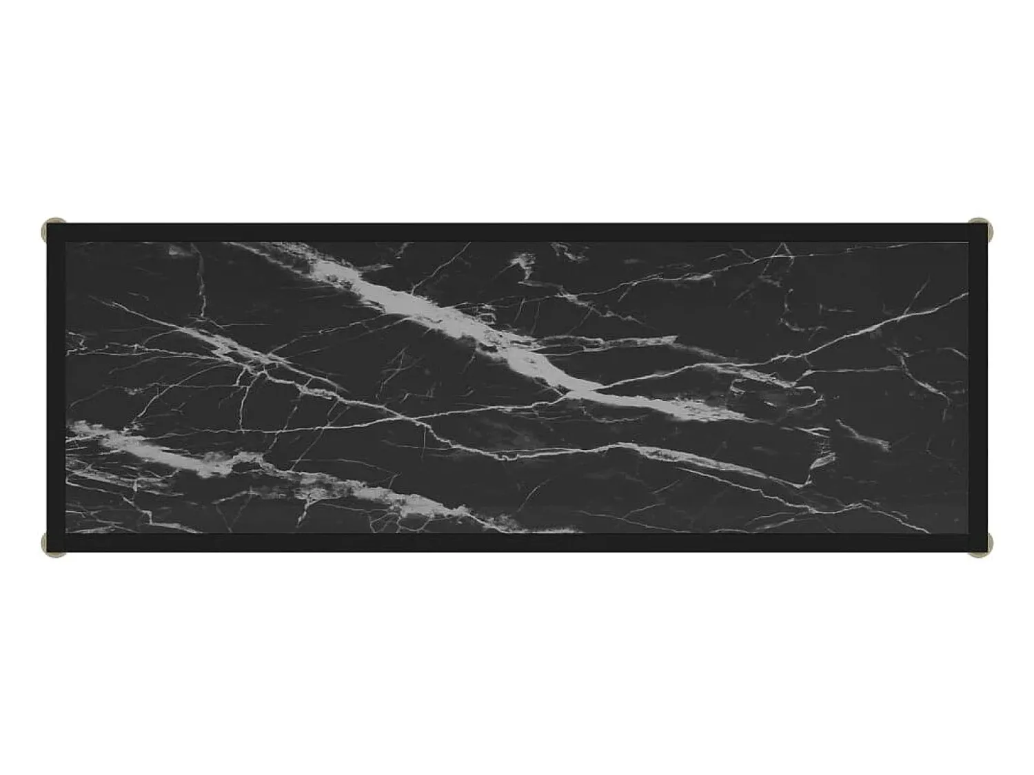 Consola|vidaxl Mesa consola 100x35x75 cm vidro temperado Preto
