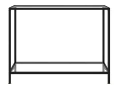 Clearance vidaxl Mesa consola 100x35x75 cm vidro temperado Transparente