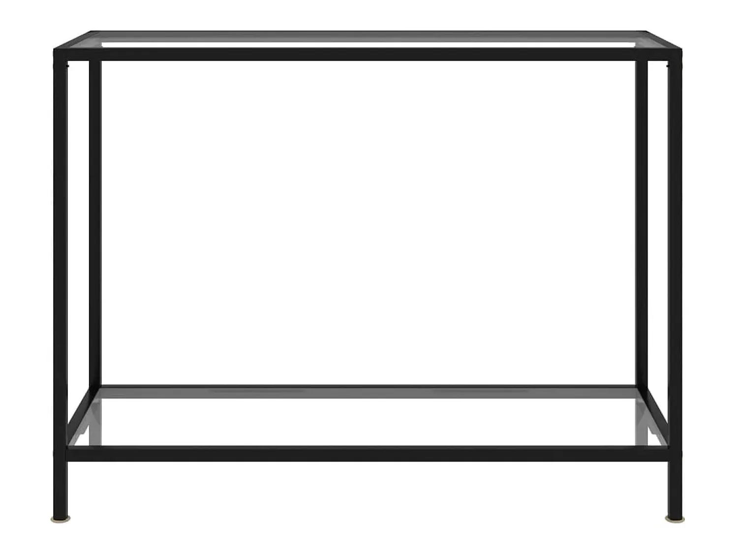 Clearance vidaxl Mesa consola 100x35x75 cm vidro temperado Transparente