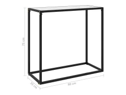Consola*vidaxl Mesa consola 80x35x75 cm vidro temperado Branco