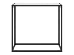 Consola*vidaxl Mesa consola 80x35x75 cm vidro temperado Branco