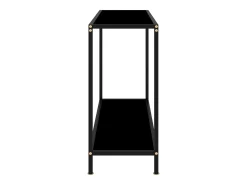 Consola| Mesa consola 100x35x75 cm vidro temperado PT712998 Preto