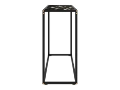 Consola* Mesa consola 100x35x75 cm vidro temperado PT371394 Preto