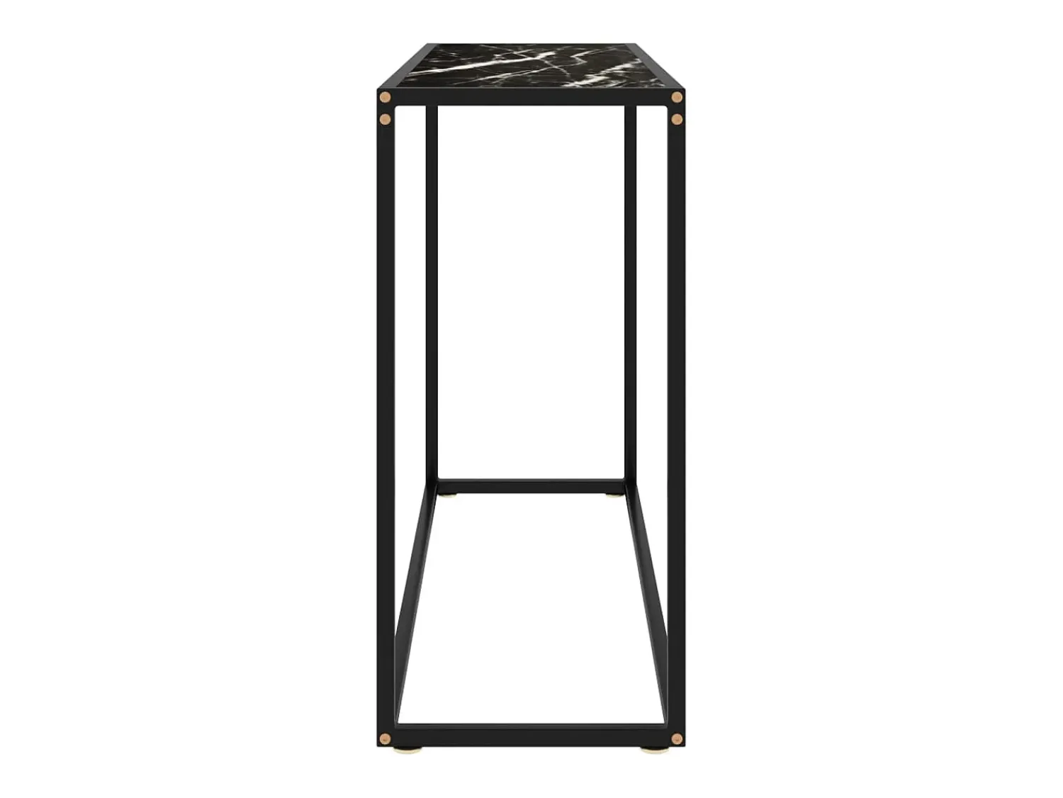 Consola* Mesa consola 100x35x75 cm vidro temperado PT371394 Preto