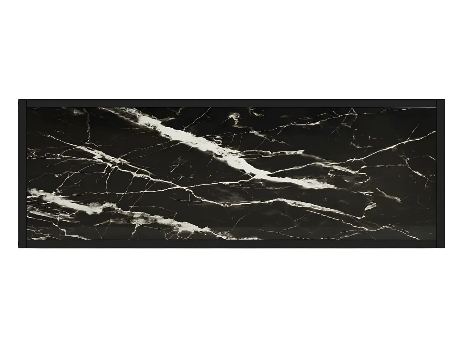 Consola* Mesa consola 100x35x75 cm vidro temperado PT371394 Preto