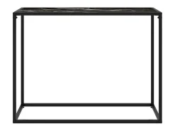 Consola* Mesa consola 100x35x75 cm vidro temperado PT371394 Preto