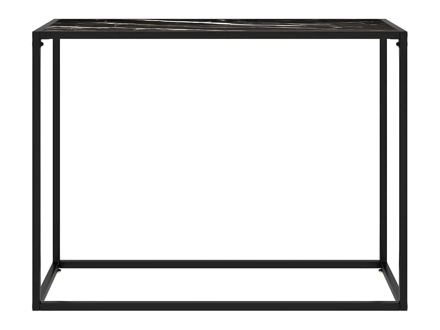 Consola* Mesa consola 100x35x75 cm vidro temperado PT371394 Preto