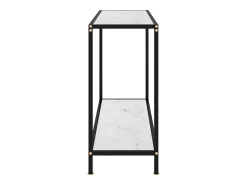Consola| Mesa consola 100x35x75 cm vidro temperado PT734889 Branco