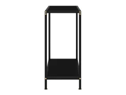 Consola* Mesa consola 60x35x75 cm vidro temperado PT981143 Preto