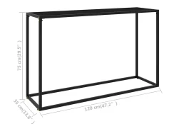 vidaxl Mesa consola 120x35x75 cm vidro temperado^ Consola