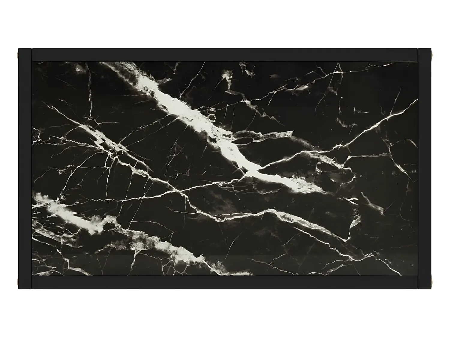 Consola| Mesa consola 60x35x75 cm vidro temperado PT364714 Preto