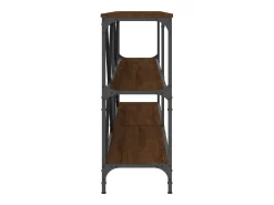 vidaxl Mesa consola 180x30x75cm deriv. madeira/ferro carvalho castanho^ Consola