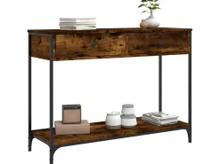Mesa consola 100x34,5x75cm derivados de madeira carvalho fumado PT319334^ Consola