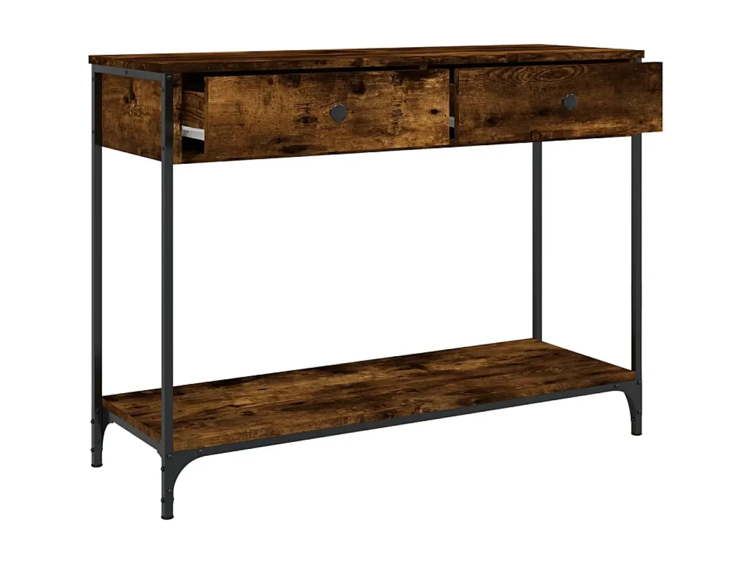 Mesa consola 100x34,5x75cm derivados de madeira carvalho fumado PT319334^ Consola