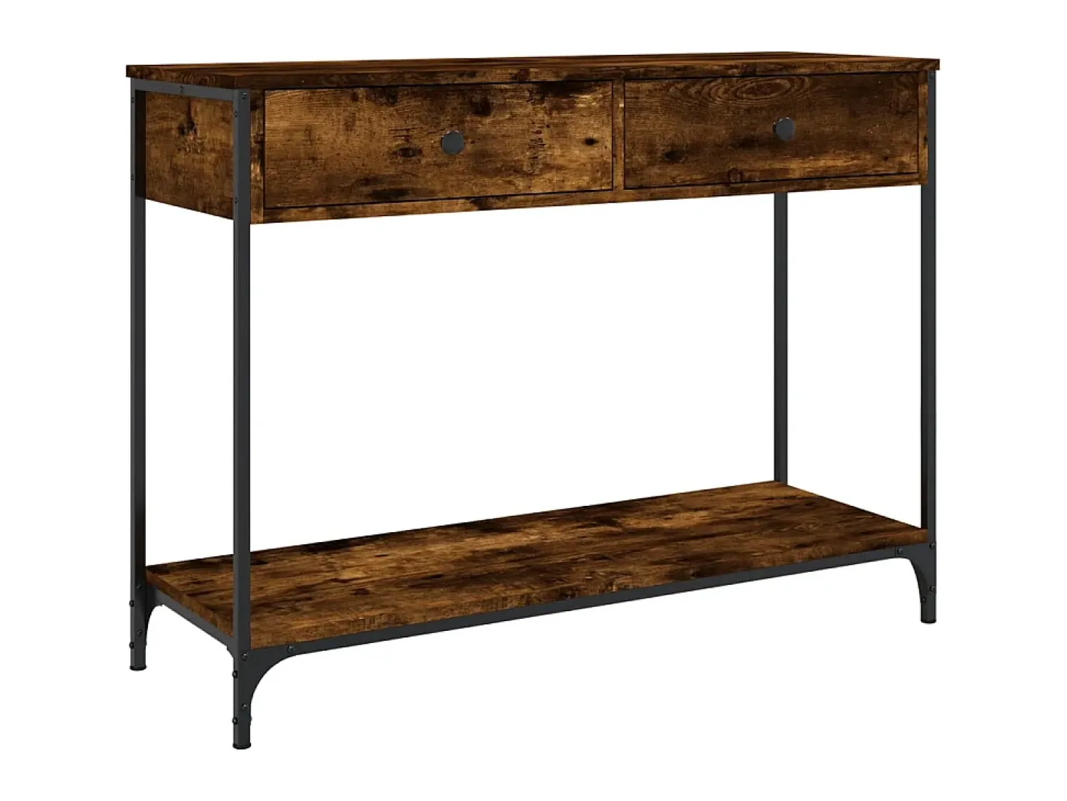 Mesa consola 100x34,5x75cm derivados de madeira carvalho fumado PT319334^ Consola