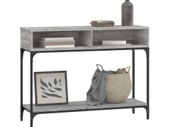 Consola* Mesa consola 100x30,5x75cm derivados de madeira sonoma PT662377 Cinzento