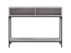 Consola* Mesa consola 100x30,5x75cm derivados de madeira sonoma PT662377 Cinzento