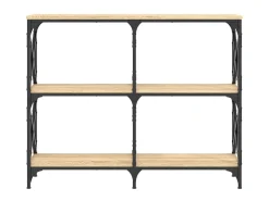 Consola* Mesa consola 100x28x80,5cm derivados de madeira carvalho sonoma PT802798 Castanho