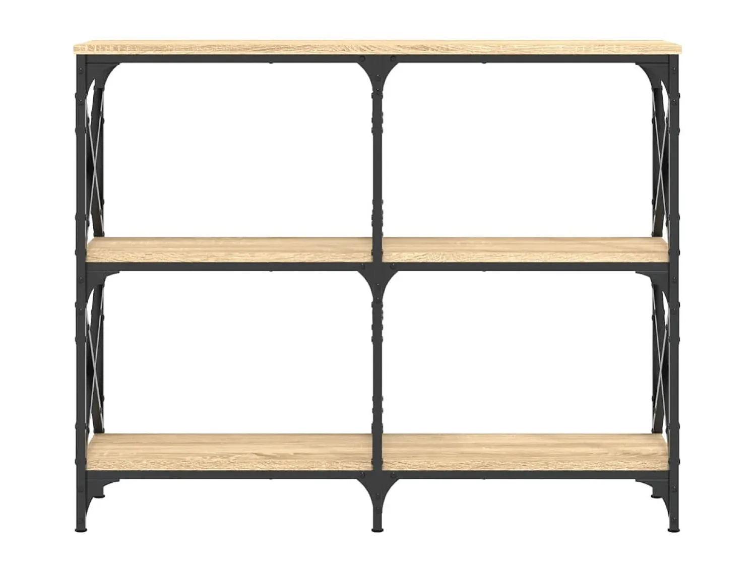 Consola* Mesa consola 100x28x80,5cm derivados de madeira carvalho sonoma PT802798 Castanho