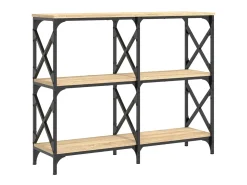 Consola* Mesa consola 100x28x80,5cm derivados de madeira carvalho sonoma PT802798 Castanho