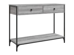 Consola* Mesa consola 100x34,5x75cm derivados de madeira sonoma PT628412 Cinzento