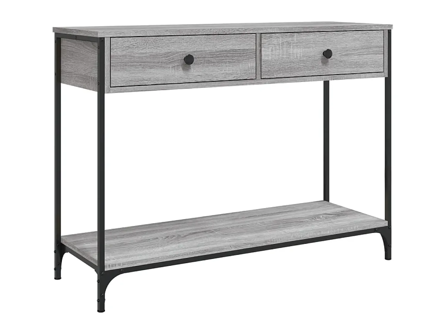 Consola* Mesa consola 100x34,5x75cm derivados de madeira sonoma PT628412 Cinzento