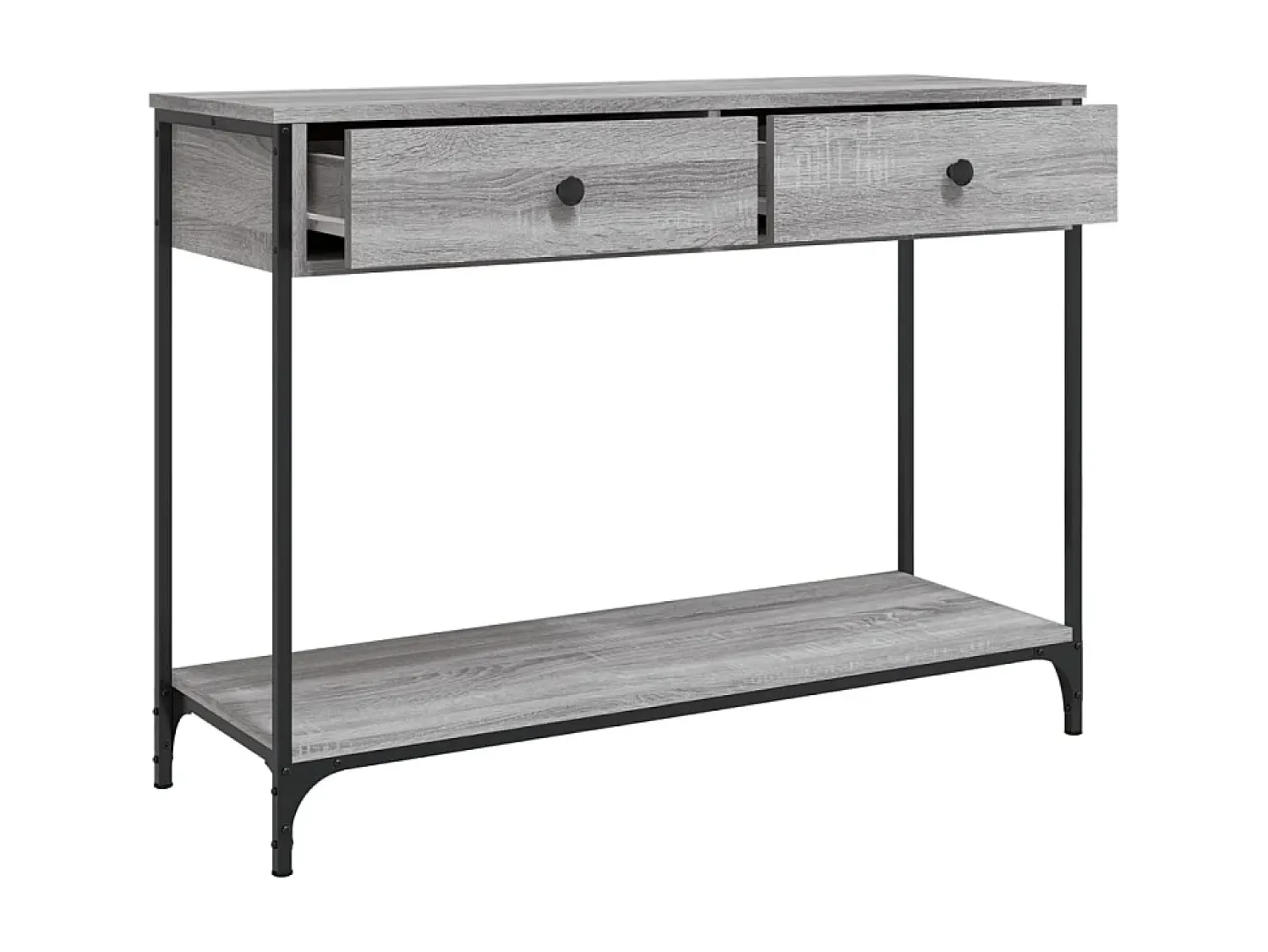 Consola* Mesa consola 100x34,5x75cm derivados de madeira sonoma PT628412 Cinzento