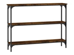 vidaxl Mesa consola 100x22,5x75cm derivados de madeira carvalho fumado^ Consola