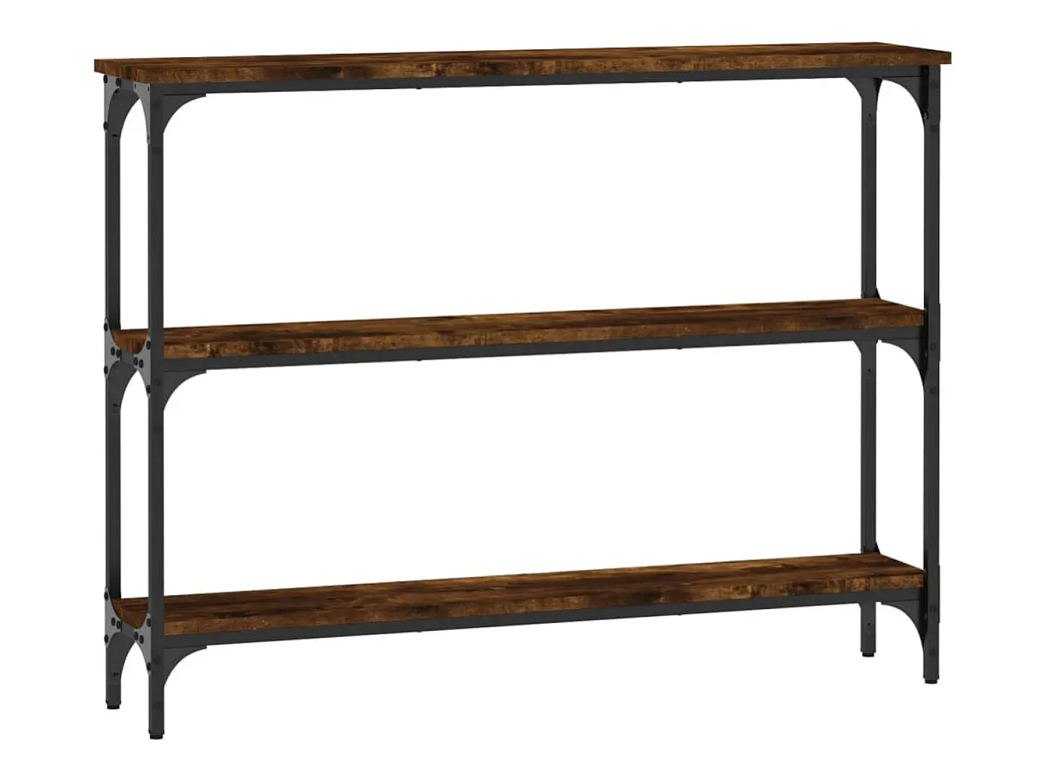 vidaxl Mesa consola 100x22,5x75cm derivados de madeira carvalho fumado^ Consola