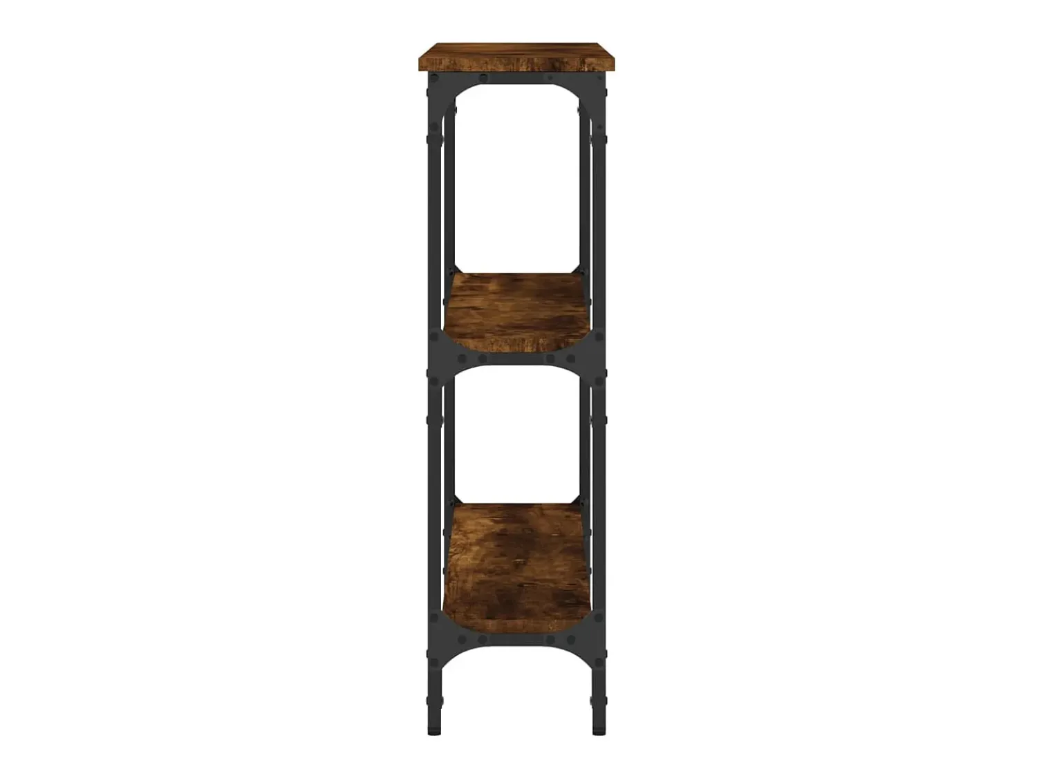 vidaxl Mesa consola 100x22,5x75cm derivados de madeira carvalho fumado^ Consola