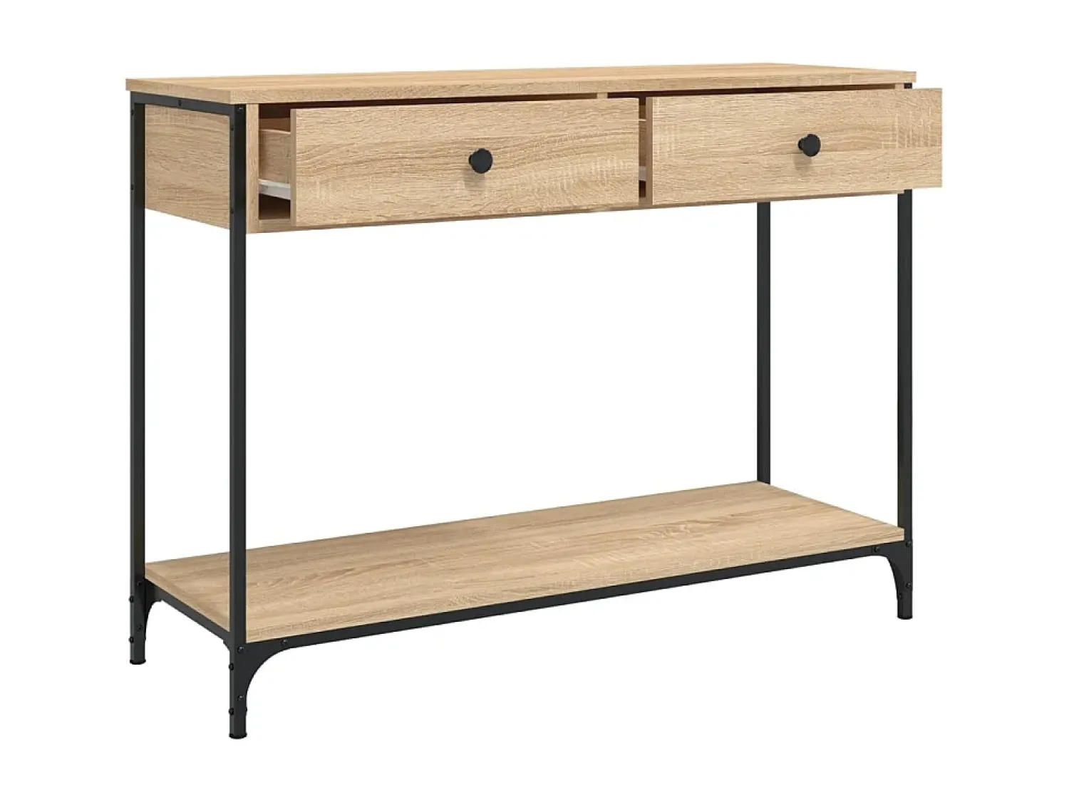 Consola| Mesa consola 100x34,5x75cm derivados de madeira carvalho sonoma PT557102 Castanho