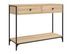 Consola| Mesa consola 100x34,5x75cm derivados de madeira carvalho sonoma PT557102 Castanho