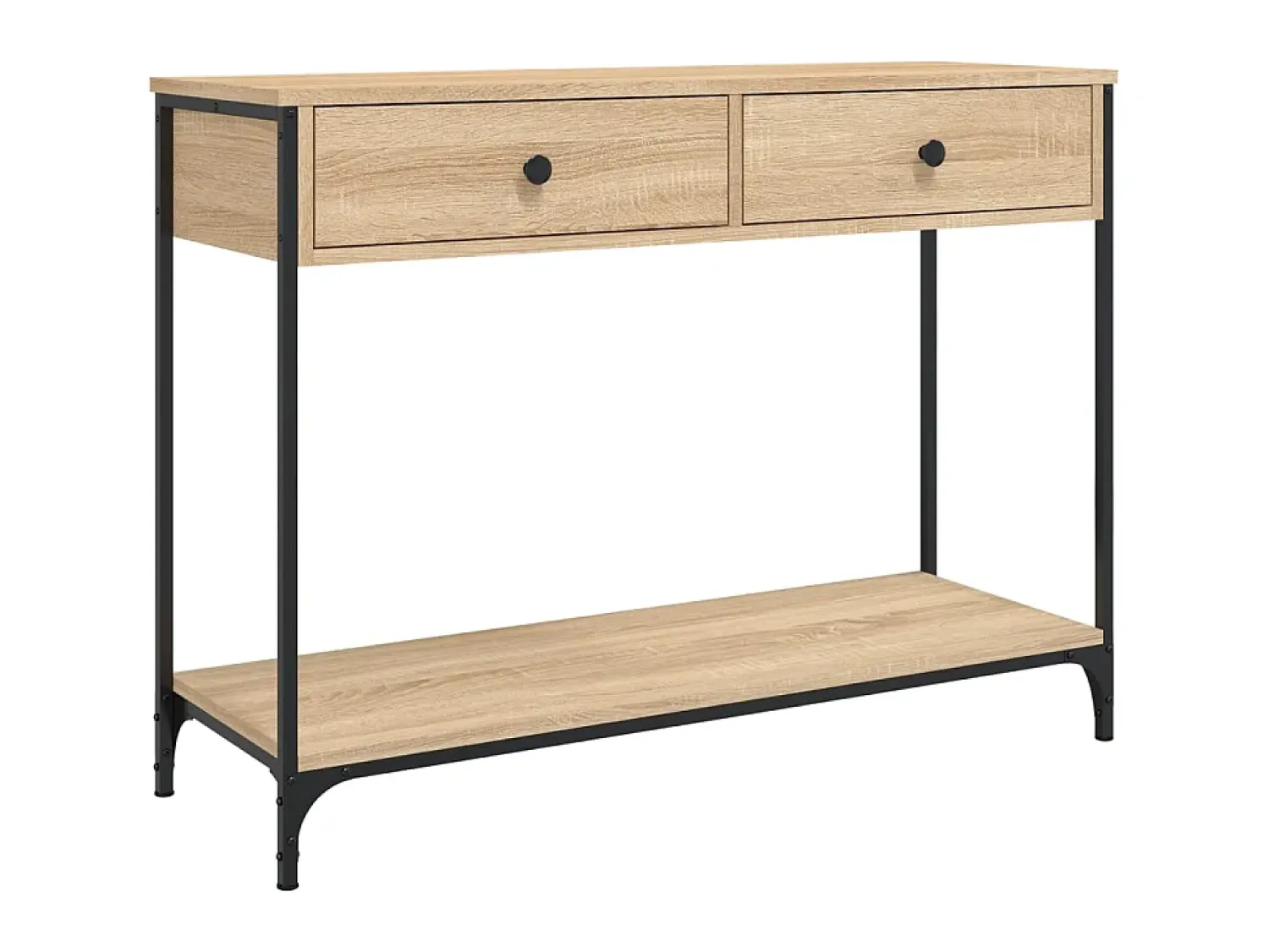 Consola| Mesa consola 100x34,5x75cm derivados de madeira carvalho sonoma PT557102 Castanho