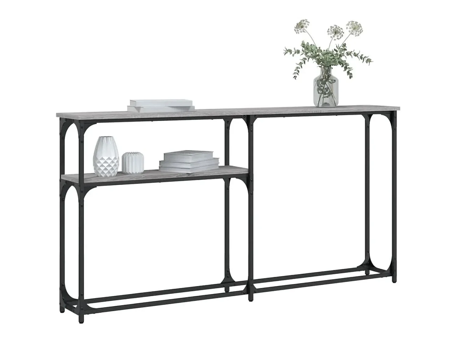 Discount Mesa consola 145x22,5x75cm derivados de madeira sonoma PT107203 Cinzento