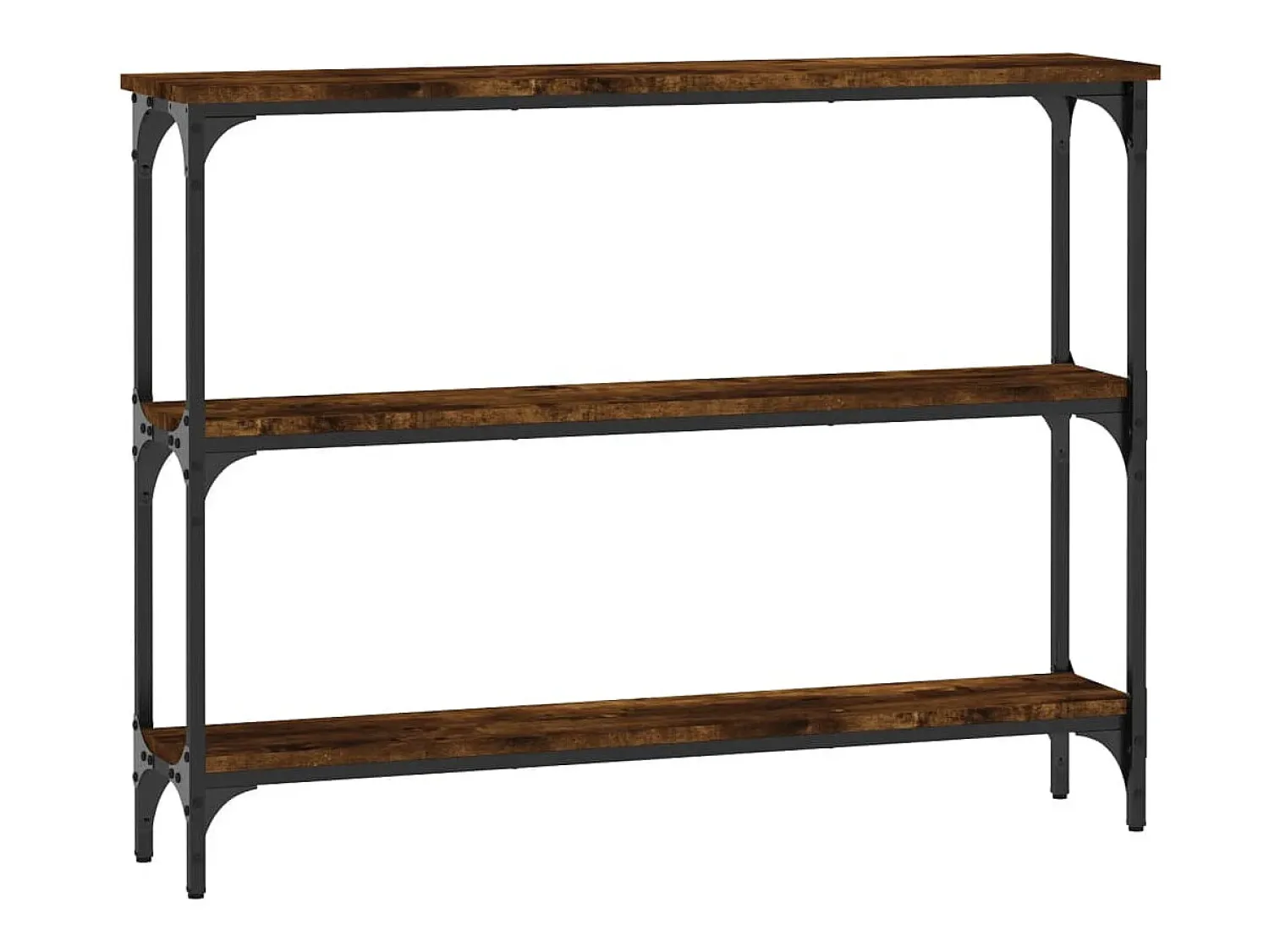 Consola* Mesa consola 100x22,5x75cm derivados de madeira carvalho fumado PT783537 Castanho