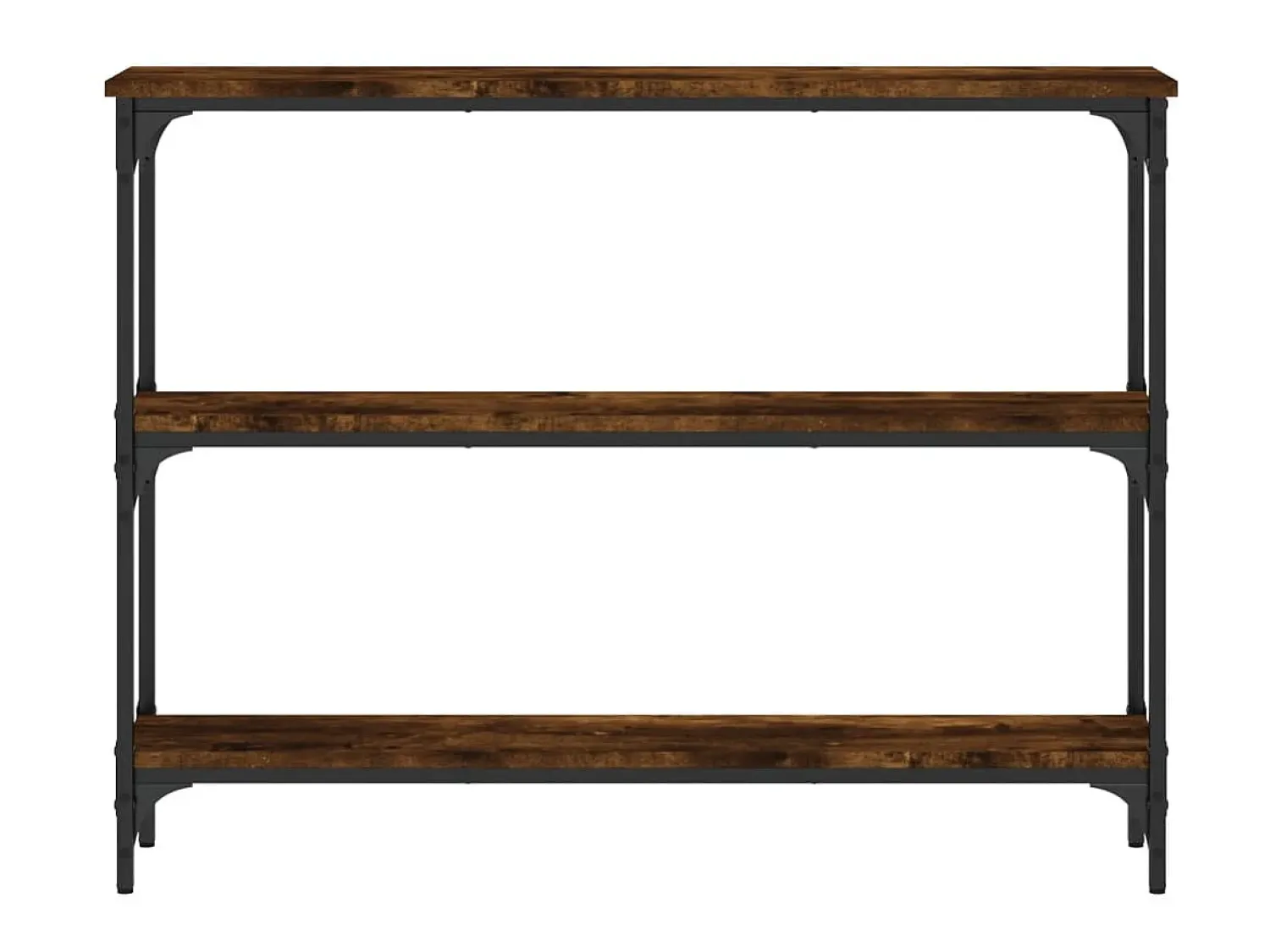 Consola* Mesa consola 100x22,5x75cm derivados de madeira carvalho fumado PT783537 Castanho