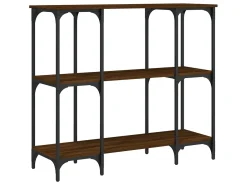 Consola| Mesa consola 102x35x90cm derivados de madeira carvalho PT202953 Castanho