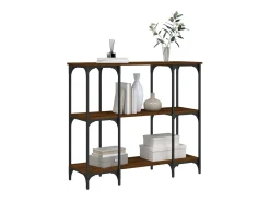 Consola| Mesa consola 102x35x90cm derivados de madeira carvalho PT202953 Castanho
