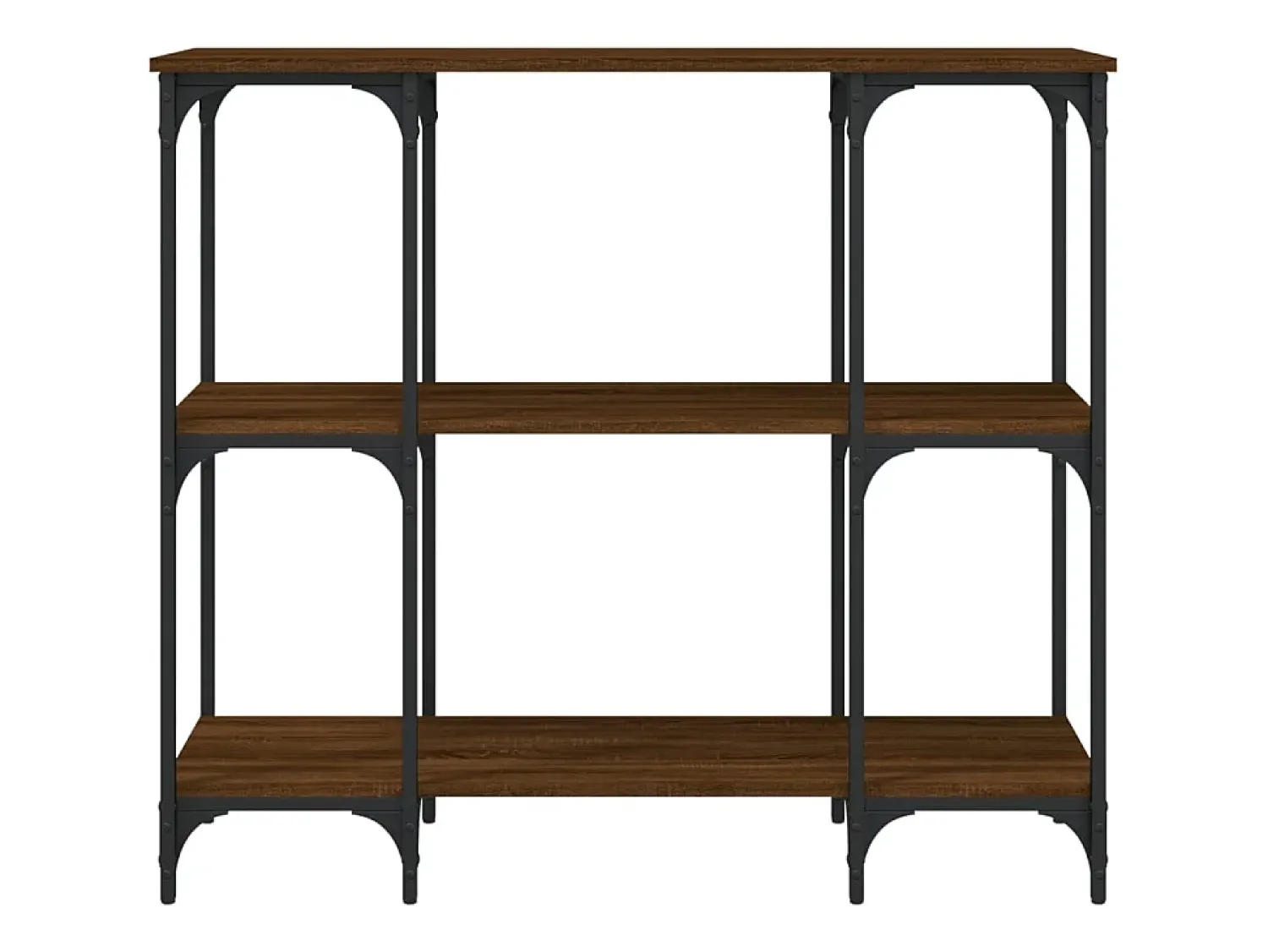 Consola| Mesa consola 102x35x90cm derivados de madeira carvalho PT202953 Castanho