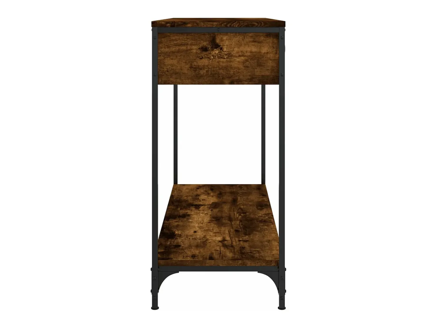 vidaxl Mesa consola 100x34,5x75cm derivados de madeira carvalho fumado^ Consola