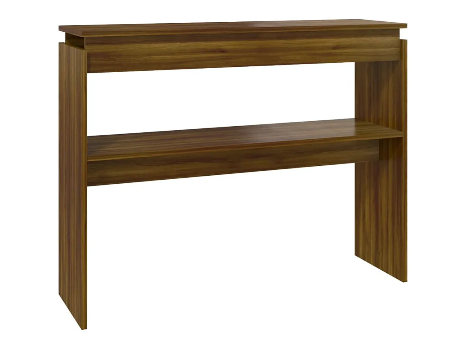 Consola* Mesa consola 102x30x80cm derivados de madeira carvalho PT158326 Castanho