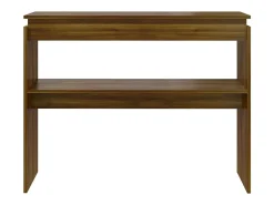 Consola* Mesa consola 102x30x80cm derivados de madeira carvalho PT158326 Castanho