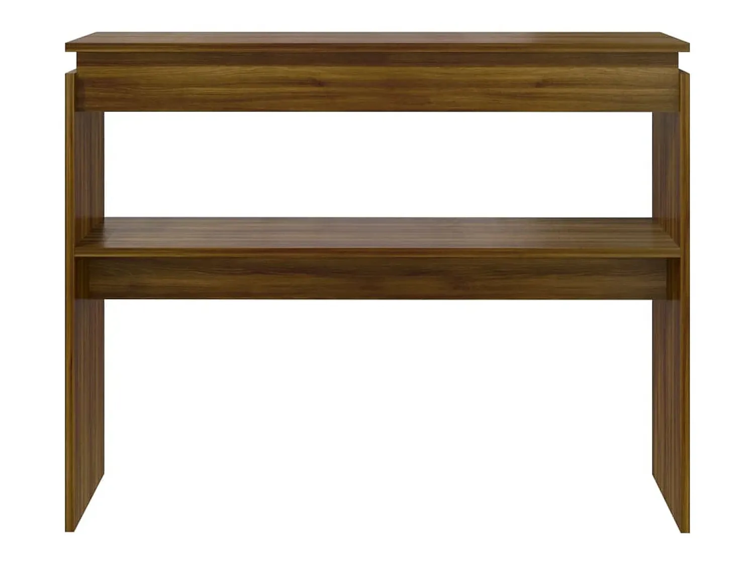 Consola* Mesa consola 102x30x80cm derivados de madeira carvalho PT158326 Castanho