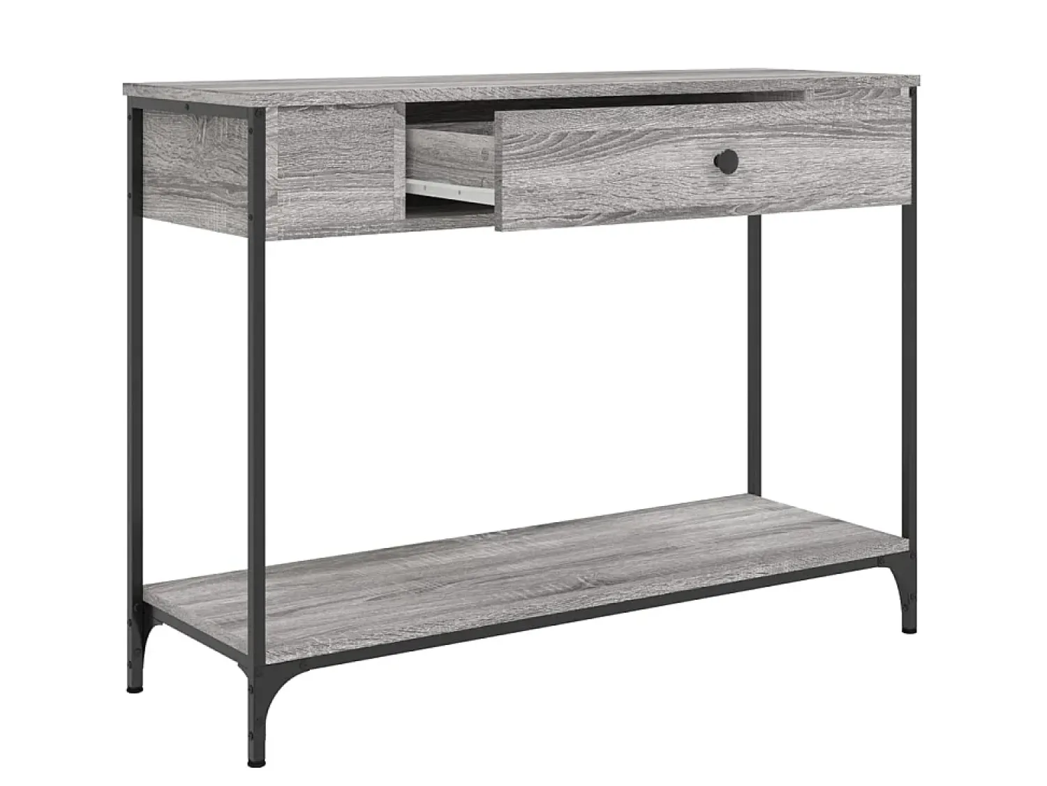 Consola* Mesa consola 100x34,5x75cm derivados de madeira sonoma PT157078 Cinzento