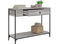 Consola* Mesa consola 100x34,5x75cm derivados de madeira sonoma PT157078 Cinzento