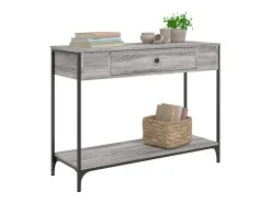 Consola* Mesa consola 100x34,5x75cm derivados de madeira sonoma PT157078 Cinzento