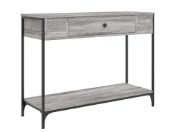Consola* Mesa consola 100x34,5x75cm derivados de madeira sonoma PT157078 Cinzento